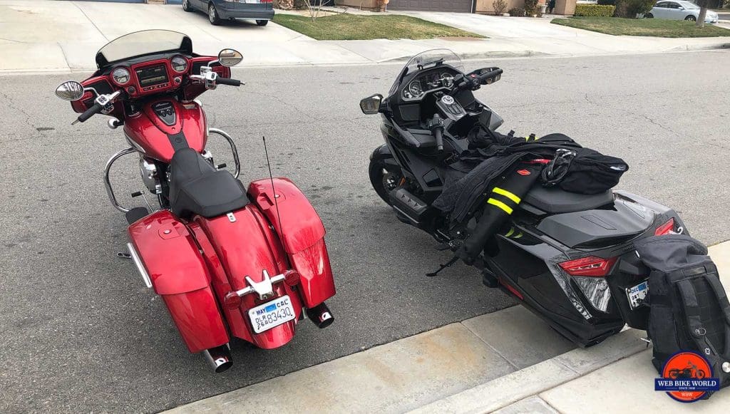 Indian Chieftain Ltd and Honda Gold Wing DCT together.