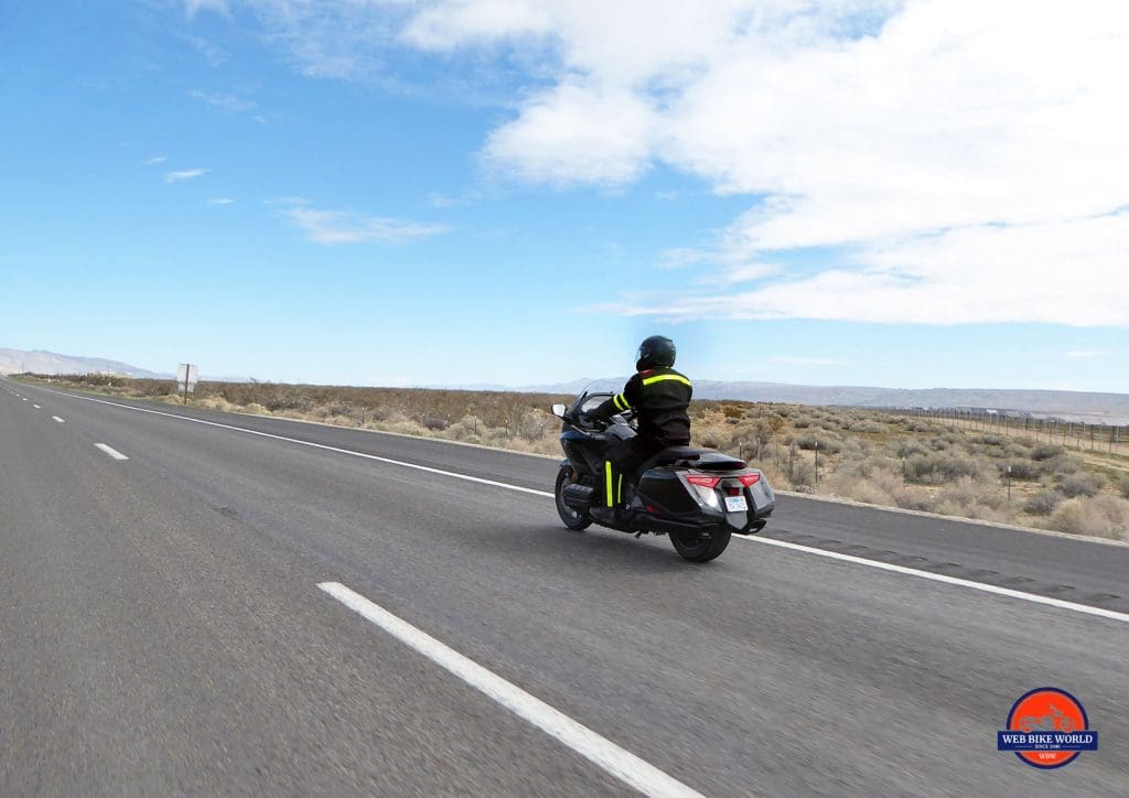 Me riding the Honda Gold Wing DCT.