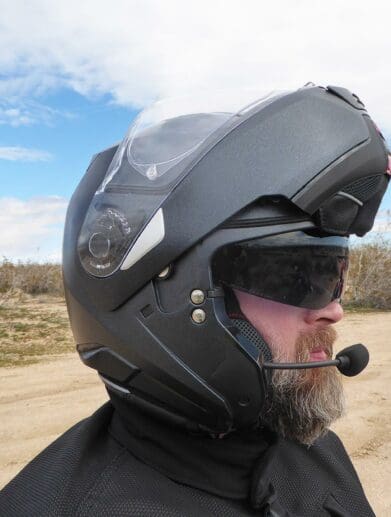 Nolan N100-5 helmet with N-Com B901L installed.