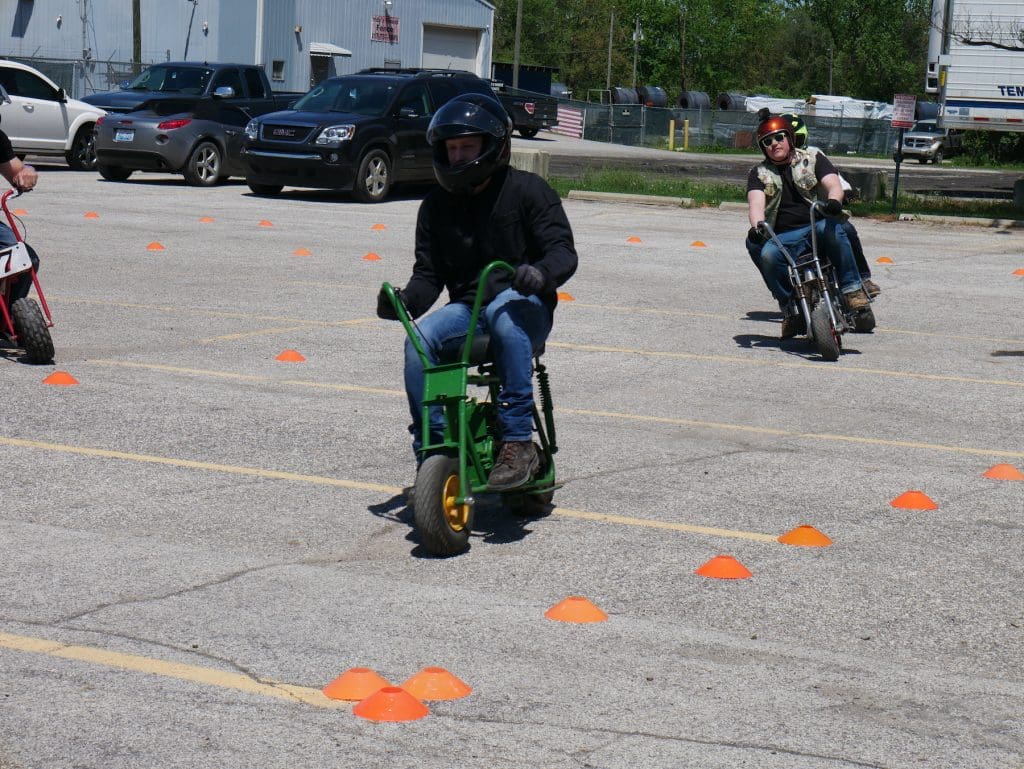 minibike racing at pull start racing event