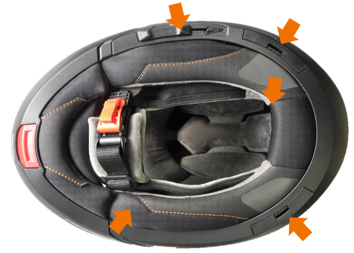 SCHUBERTH C4 Pro noise optimization areas