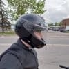 SCHUBERTH C4 Pro, side profile view, worn by Cameron Martel
