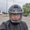 SCHUBERTH C4 Pro, front view, worn by Cameron Martel