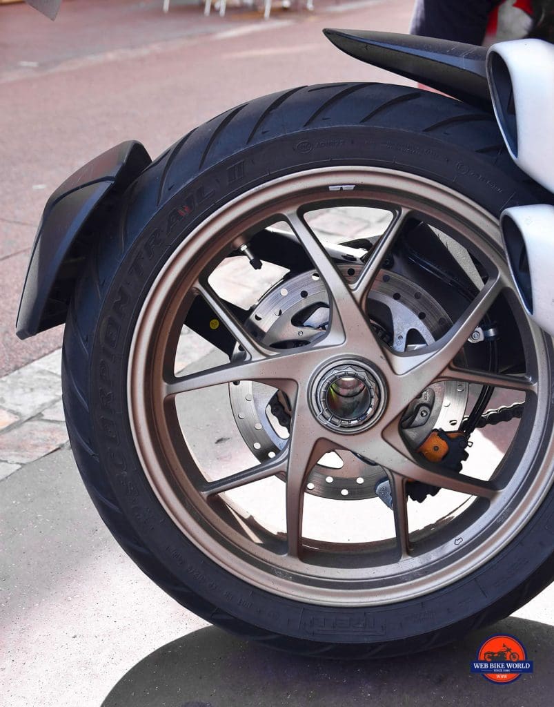 2019 Ducati Multistrada 1260S rear wheel.