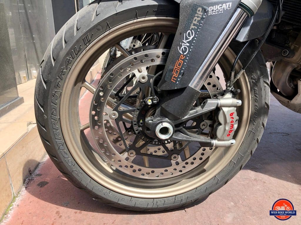 2019 Ducati Multistrada 1260S front wheel.