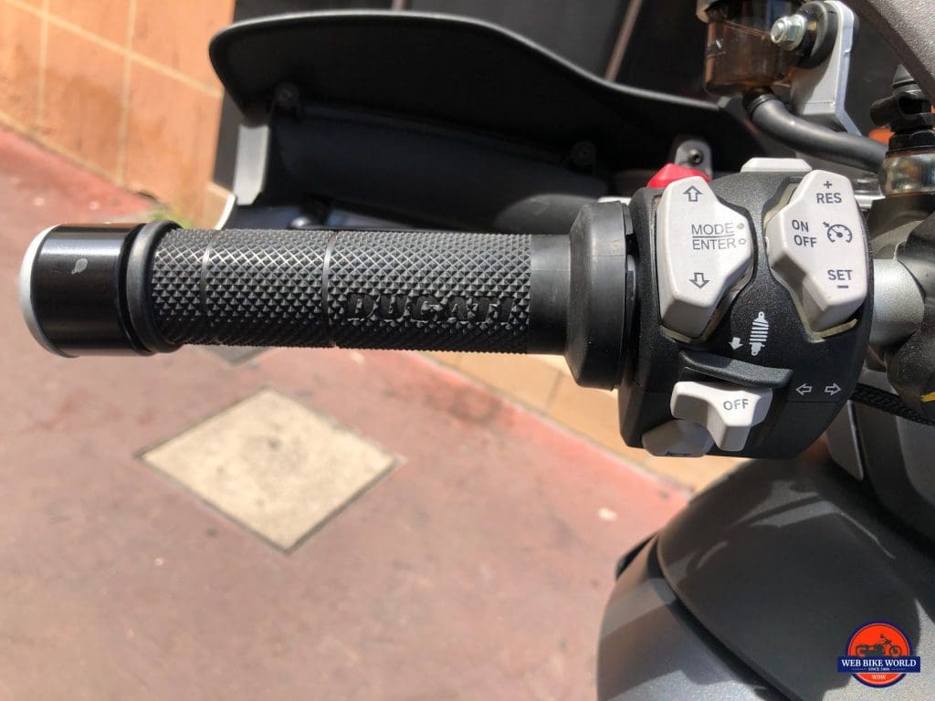 2019 Ducati Multistrada 1260S left grip.