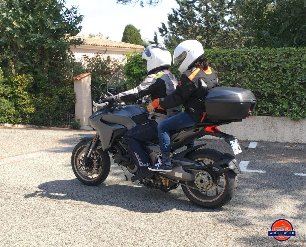 2019 Ducati Multistrada 1260S with a passenger.