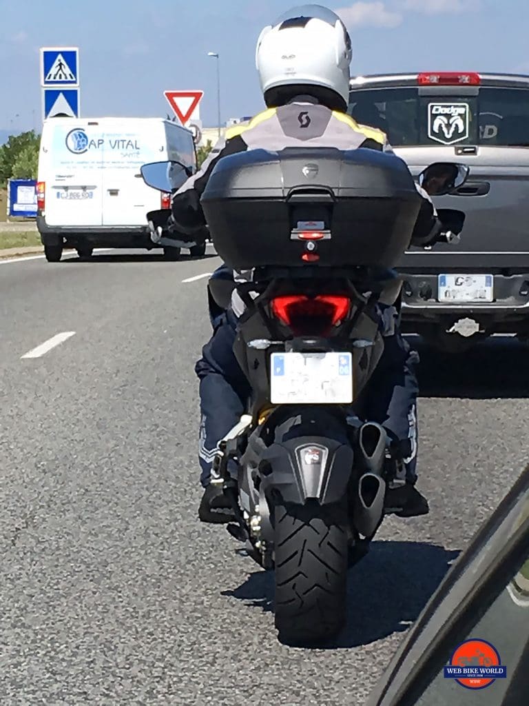 2019 Ducati Multistrada 1260S tail light.