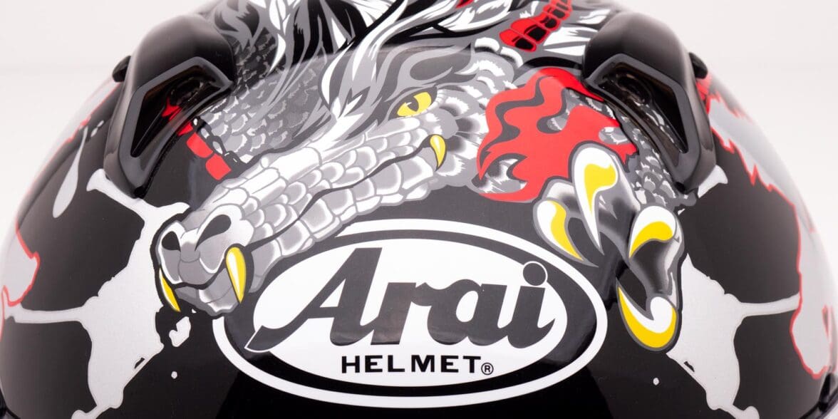 Arai Defiant-X Helmet with Dragon Graphics