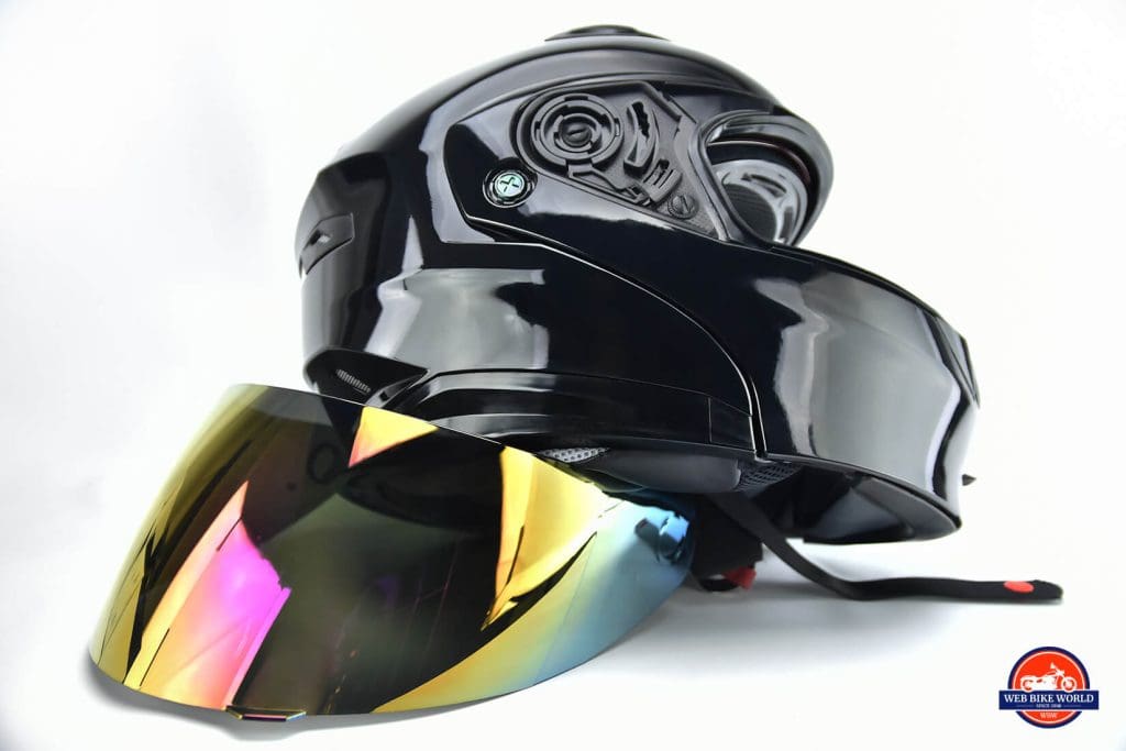 GMax MD01 helmet and iridium visor.