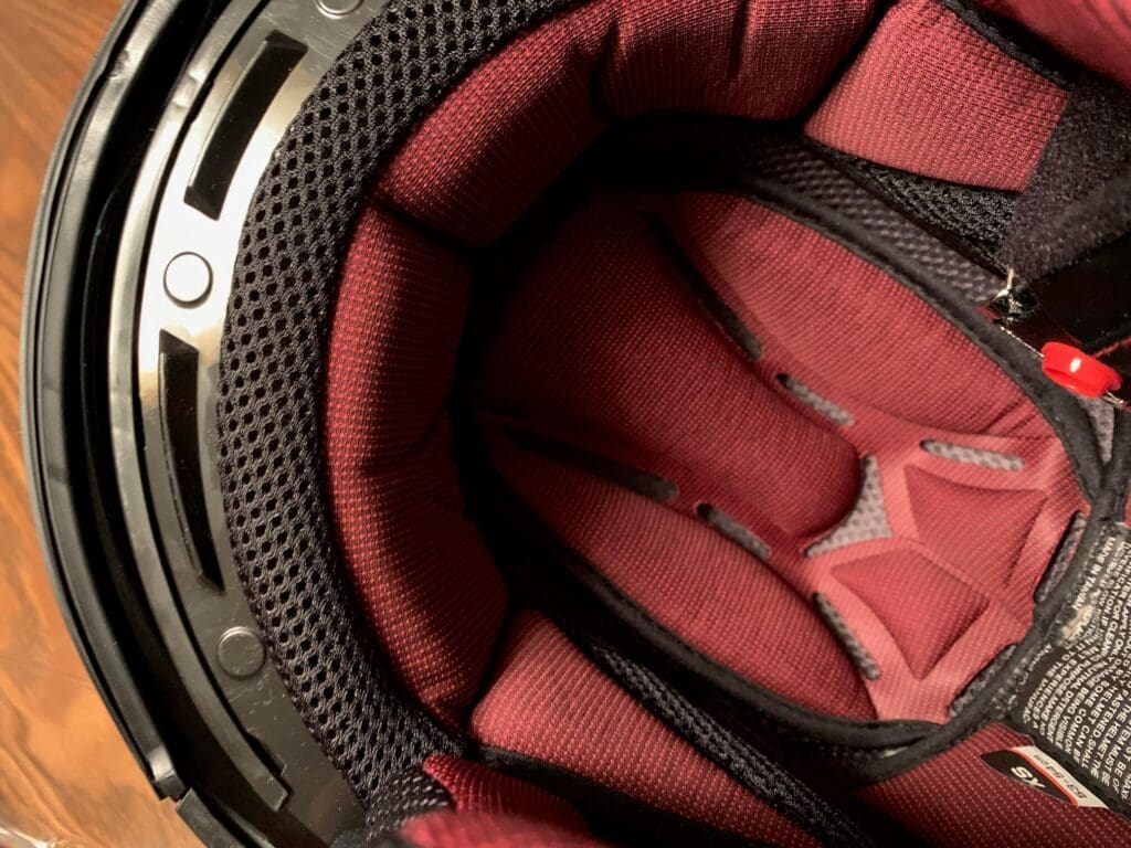 GMAX OF77 Helmet Interior Closeup