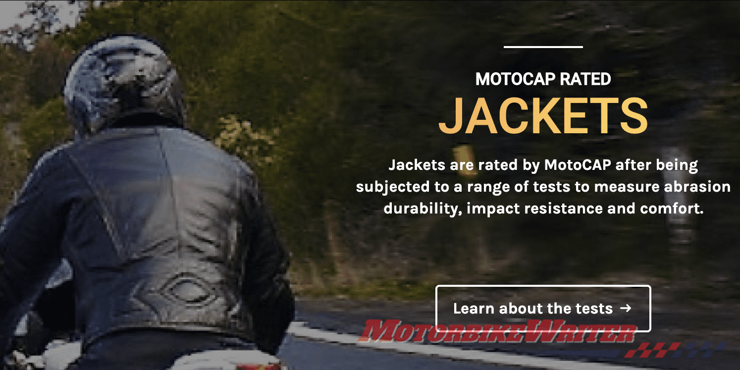 Jackets fail MotoCAP abrasion testing