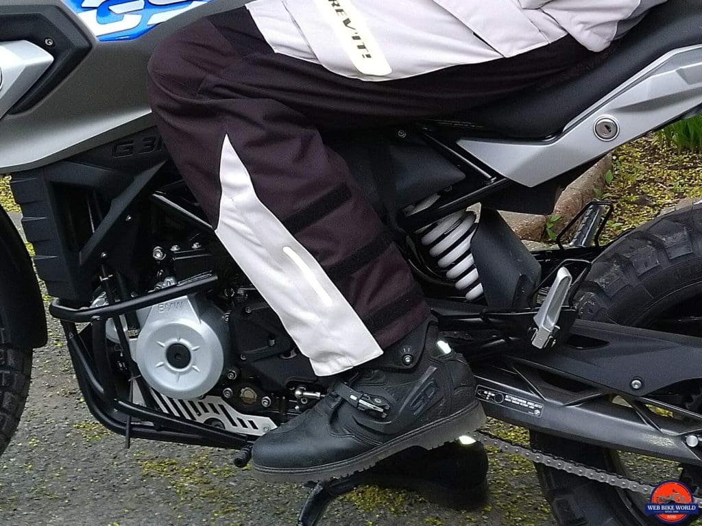 REV’IT! Offtrack Adventure Pants in motorcycle saddle