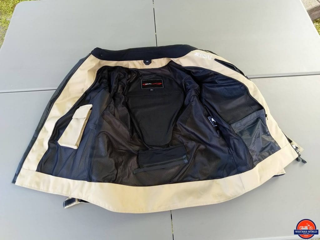 Motonation Pursang Textile Adventure Jacket interior padding