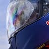 The Shoei GT Air II visor fully closed.