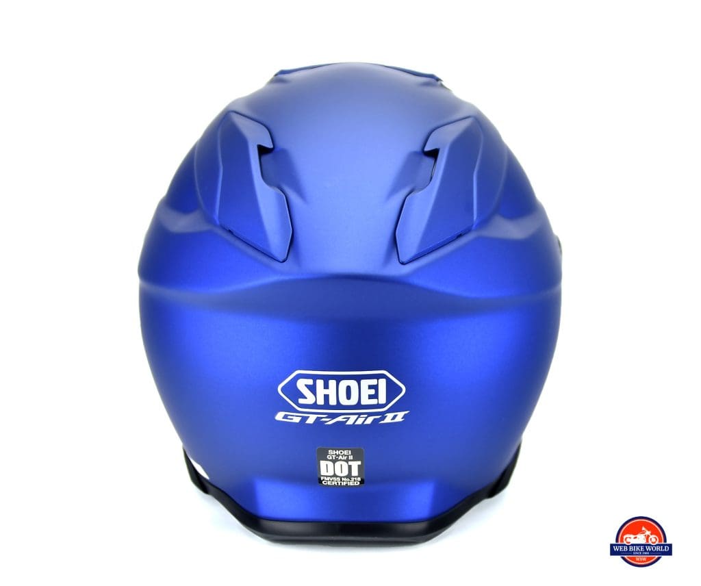 The Shoei GT Air II rear view.