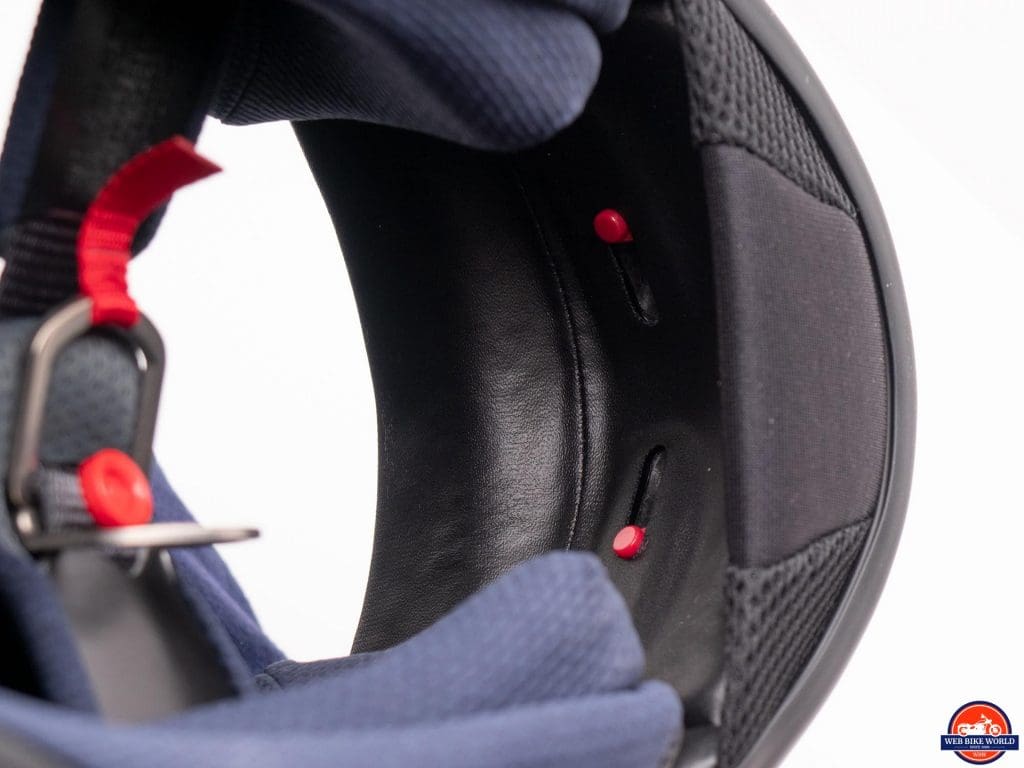 Arai Defiant-X Helmet chin curtain and interior chin vent sliding covers