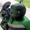 NEXX X.G100 Racer Motordrome Helmet side view on Kawasaki Bike