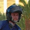 Me wearing the Simpson Mod Bandit helmet.