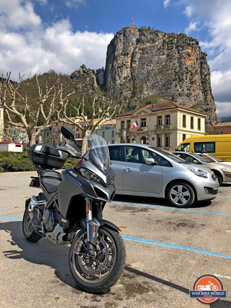 A Ducati Multistrada 1260S in Castellane, France.