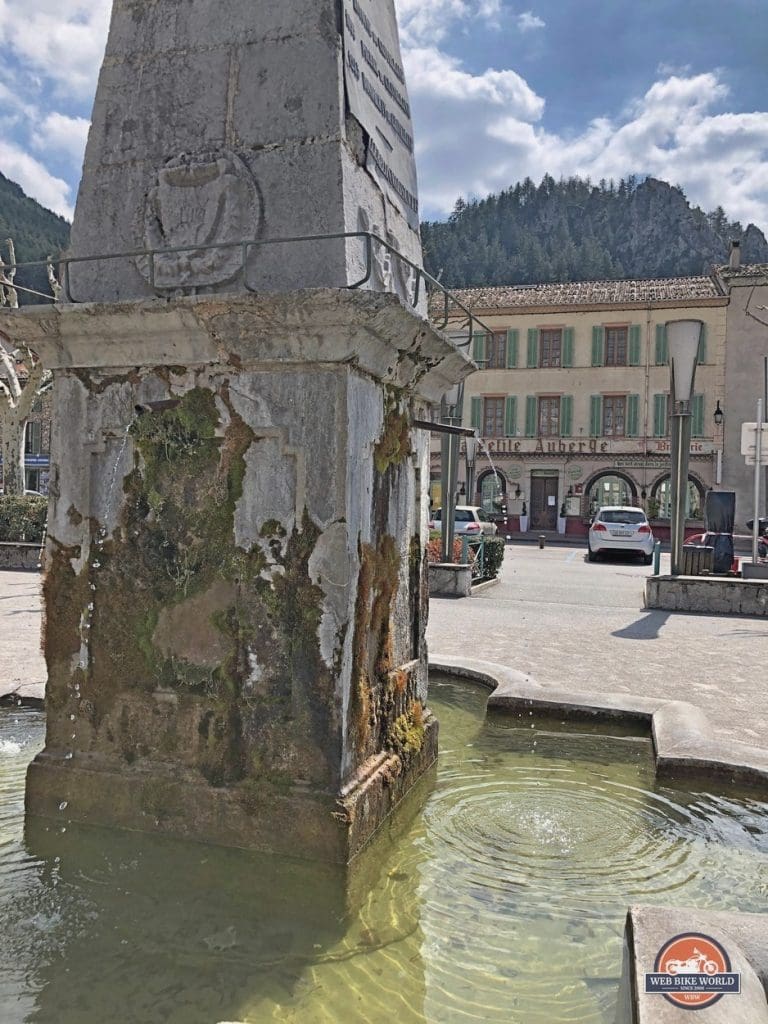 A fountain in Castellane, France.