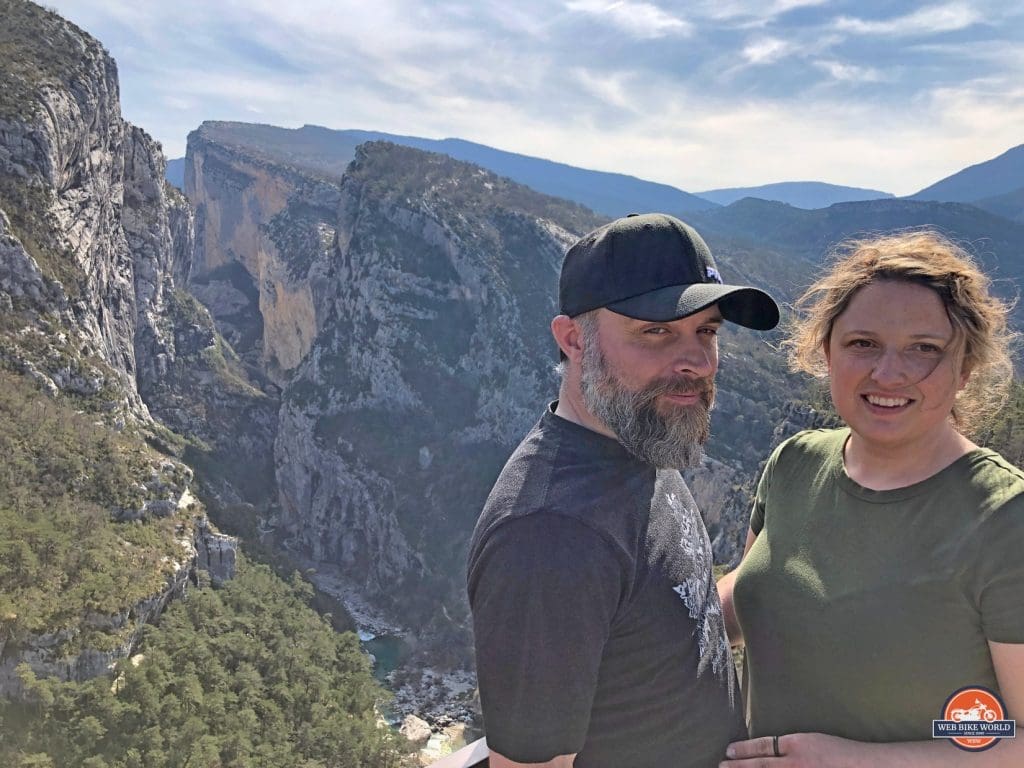 Me and my wife at the Gorges de Verdon, France.