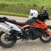 KTM 790 adventure and Simpson Outlaw Bandit.