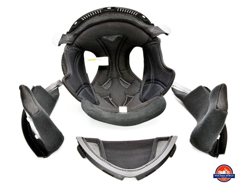 Klim K1R helmet interior padding.