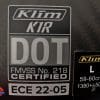 Klim K1R DOT/ECE sticker.