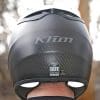 KLIM K1R Raw Karbon Helmet back view worn on Gerry