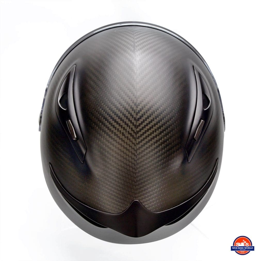 The Klim K1R helmet top view.