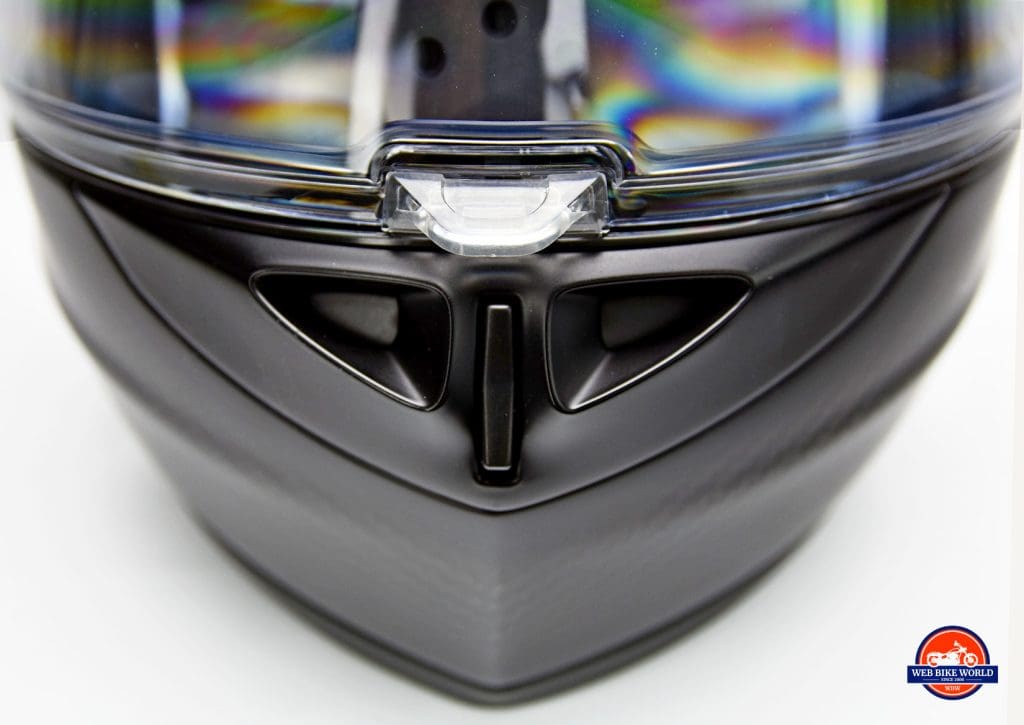 The Klim K1R helmet chinbar vent.