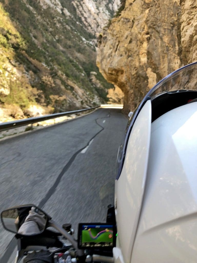 A windy road in France with a Ducati Multistrada 1260S.