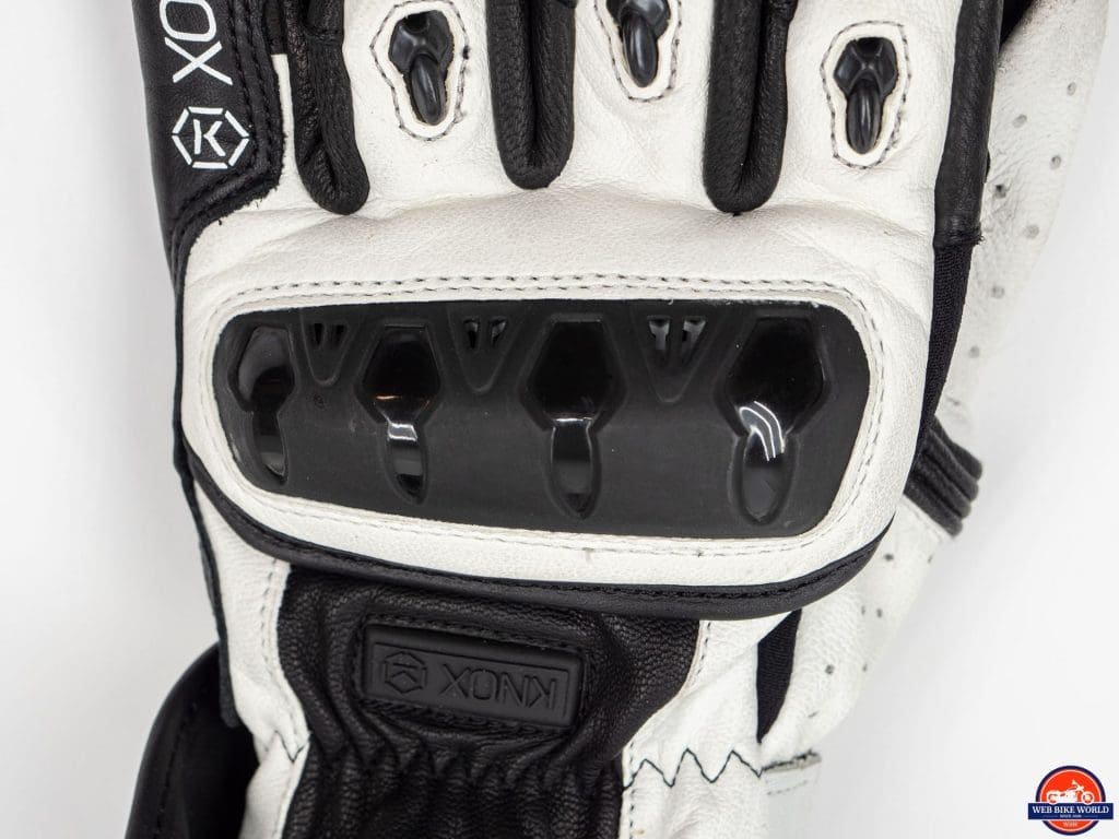 Knox Nexos Gloves knuckle armor closeup