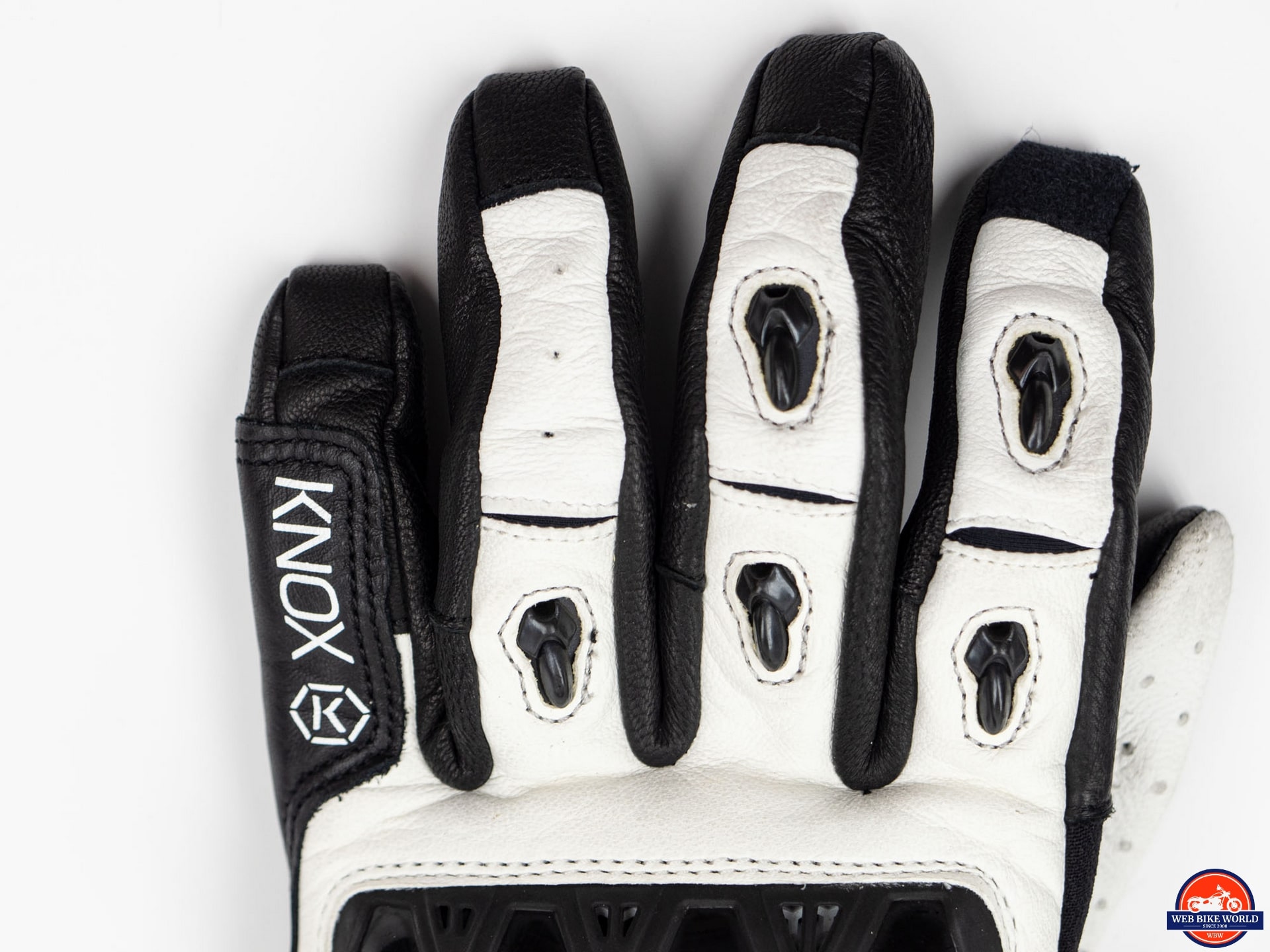 Knox Nexos Motorcycle Gloves White Hand Armour Summer Motorbike Race Sports 