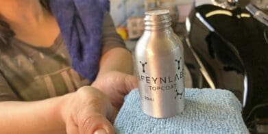 A bottle of Feynlab Ceramic Topcoat product.