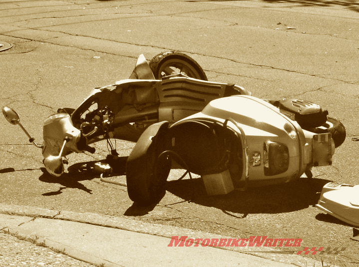 Hit run Vespa scooter crash