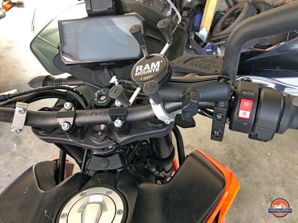 The RAM Mounts X-Grip installed on my KTM 790 Adventure.