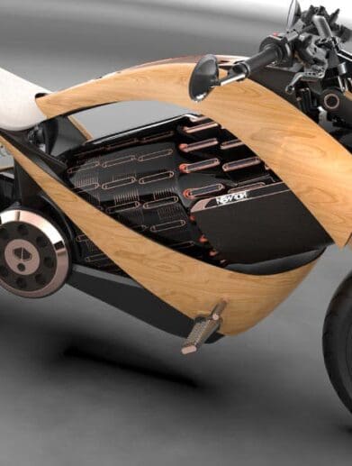 Newron wooden electric motorcycle