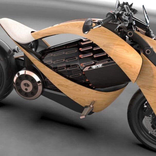 Newron wooden electric motorcycle