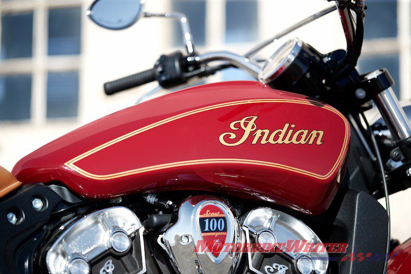 Indian Scout 100th Anniversary holdings