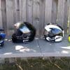 Bikecomm BK-T1 Bluetooth Headset - Helmet Installations, Side by Side comparisons