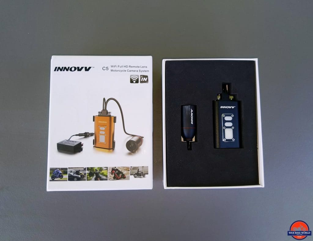 INNOVV C5 Helmet Camera - retail box and inner top later