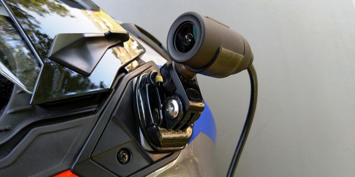 INNOVV C5 Helmet Camera - side mount closeup