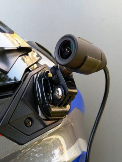 INNOVV C5 Helmet Camera - side mount closeup