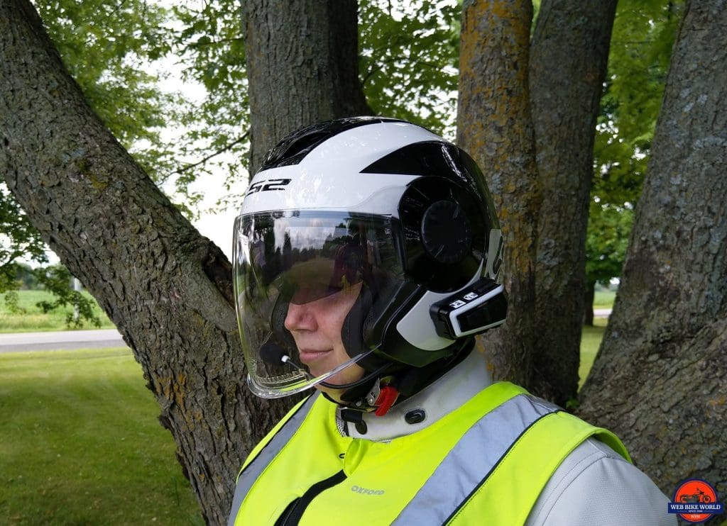 LS2 VERSO Mobile Helmet worn on rider