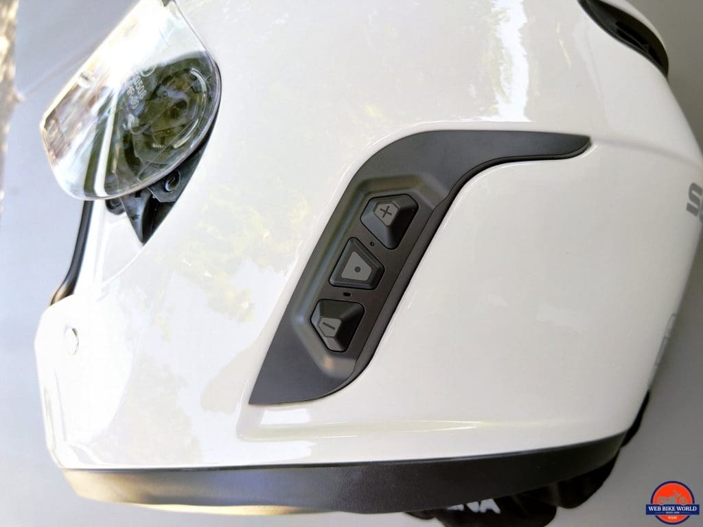 Sena Momentum Pro Helmet - Bluetooth Panel on side of helmet