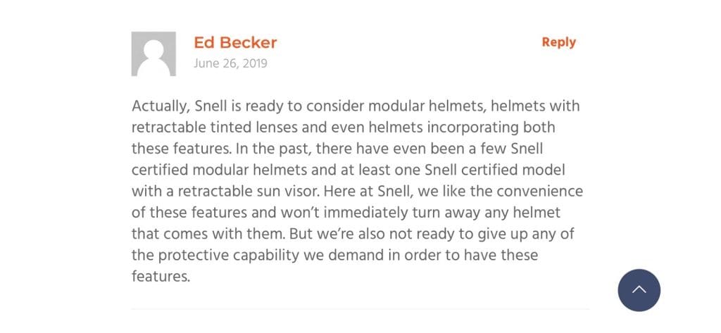 Ed Becker's comments on the Bell SRT Modular review.