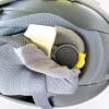 UClear AMP Go BT System speaker setup tucked away inside helmet