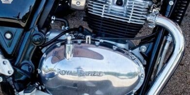 The new Royal Enfield 650cc parallel twin engine.